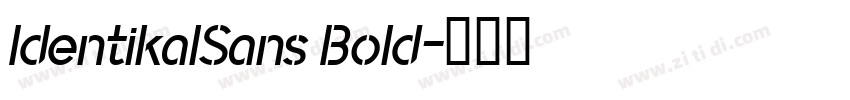 IdentikalSans Bold字体转换